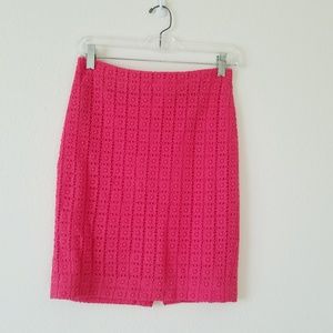 Ann Taylor petite pink pencil skirt size 0